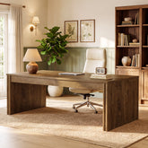 79" Executive Desk, Farmhouse Computer Desk with Wide Tabletop for Home Office 3