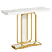 Modern Console Table, 41" Faux Marble Sofa Table with LED Lights Tribesigns