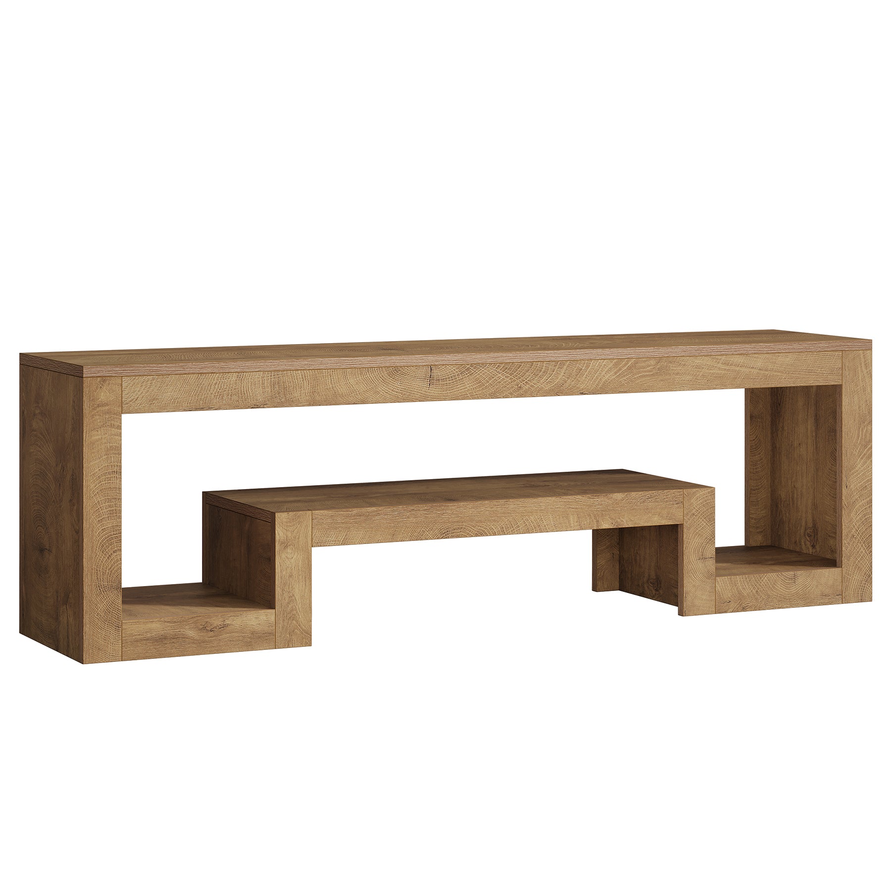 63" TV Stand Entertainment Center with Shelves - Thumbnail 3