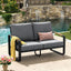 54.3" Wide Loveseat Sofa, Outdoor Patio Sofa With Removable Cushions