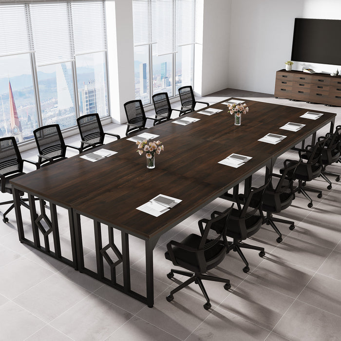 78.7" Conference Table, Large Meeting Room Table for 6-8 People with File Cabinet