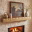 63" Fireplace Mantel Shelf, Solid Wood Wall Floating Mantel Shelf for Over Fireplace