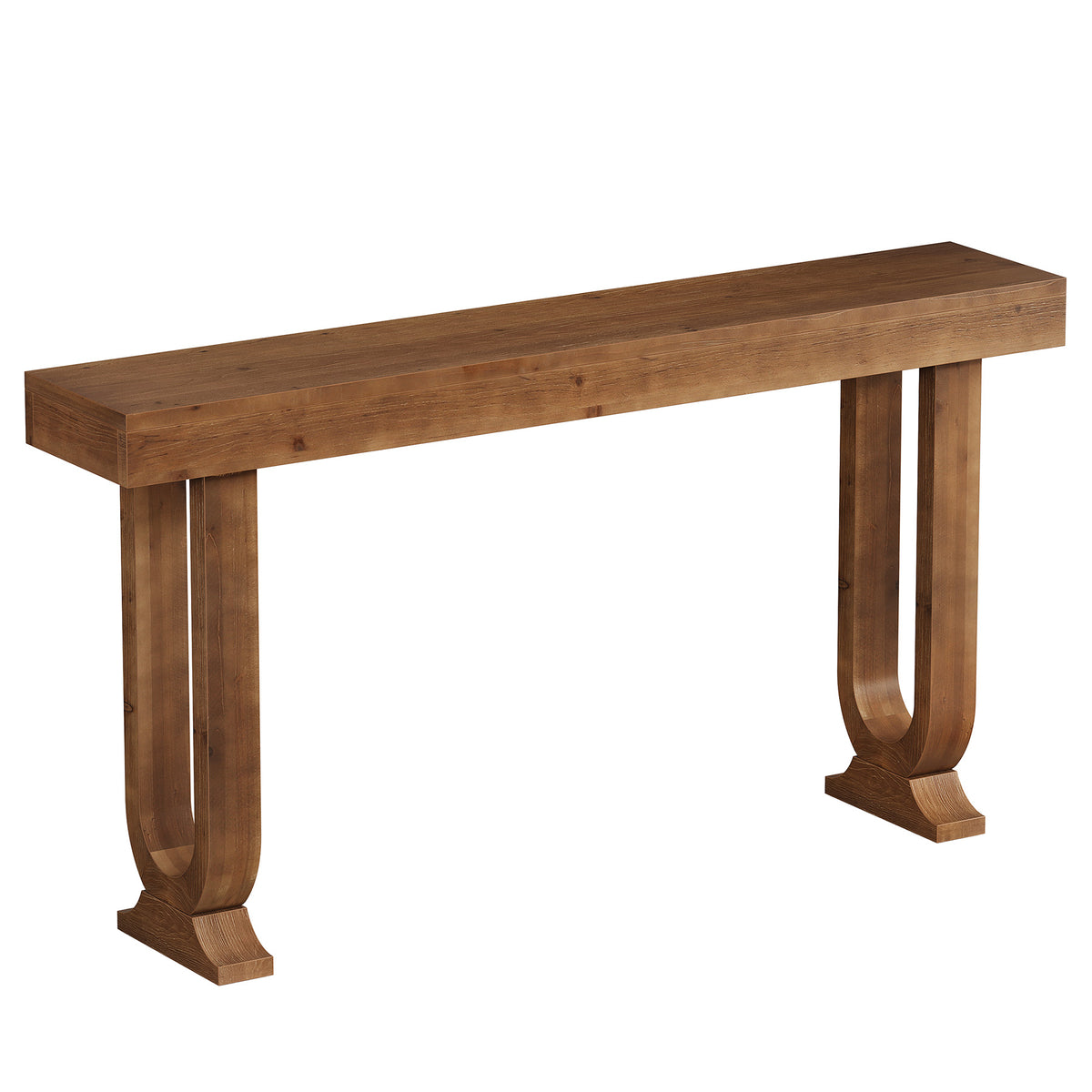 63" Farmhouse Console Table, Thick Solid Wood & Unique Legs, Entryway Sofa Table