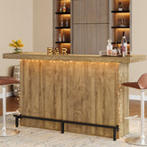 70.9" Bar Table, Modern Liquor Cabinet with 4-Tier Storage Shelves 3
