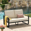 54.3" Wide Loveseat Sofa, Outdoor Patio Sofa With Removable Cushions