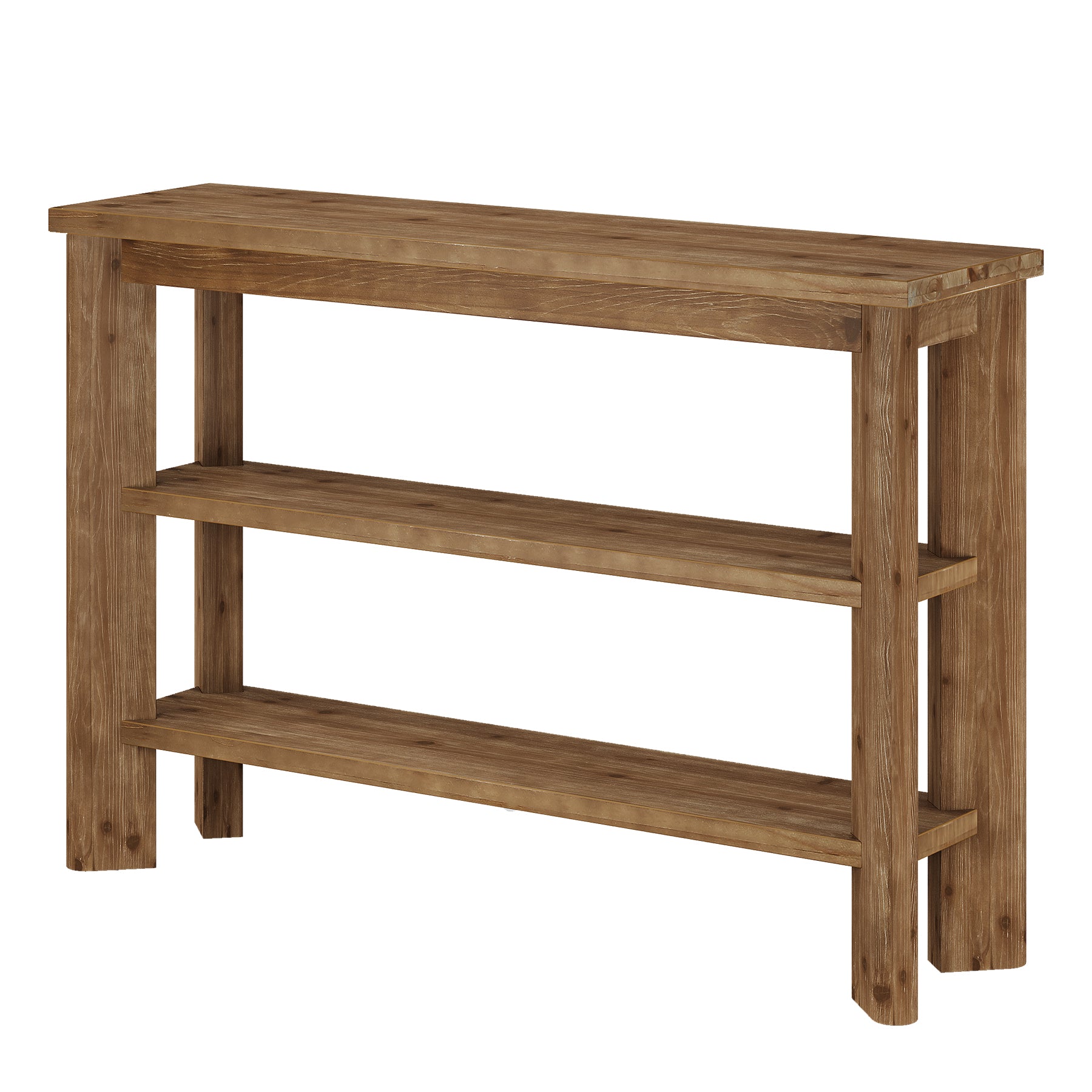 41" Wood Console Table, 3-Tier Entryway Table Sofa Table Behind Couch for Hallway, Foyer