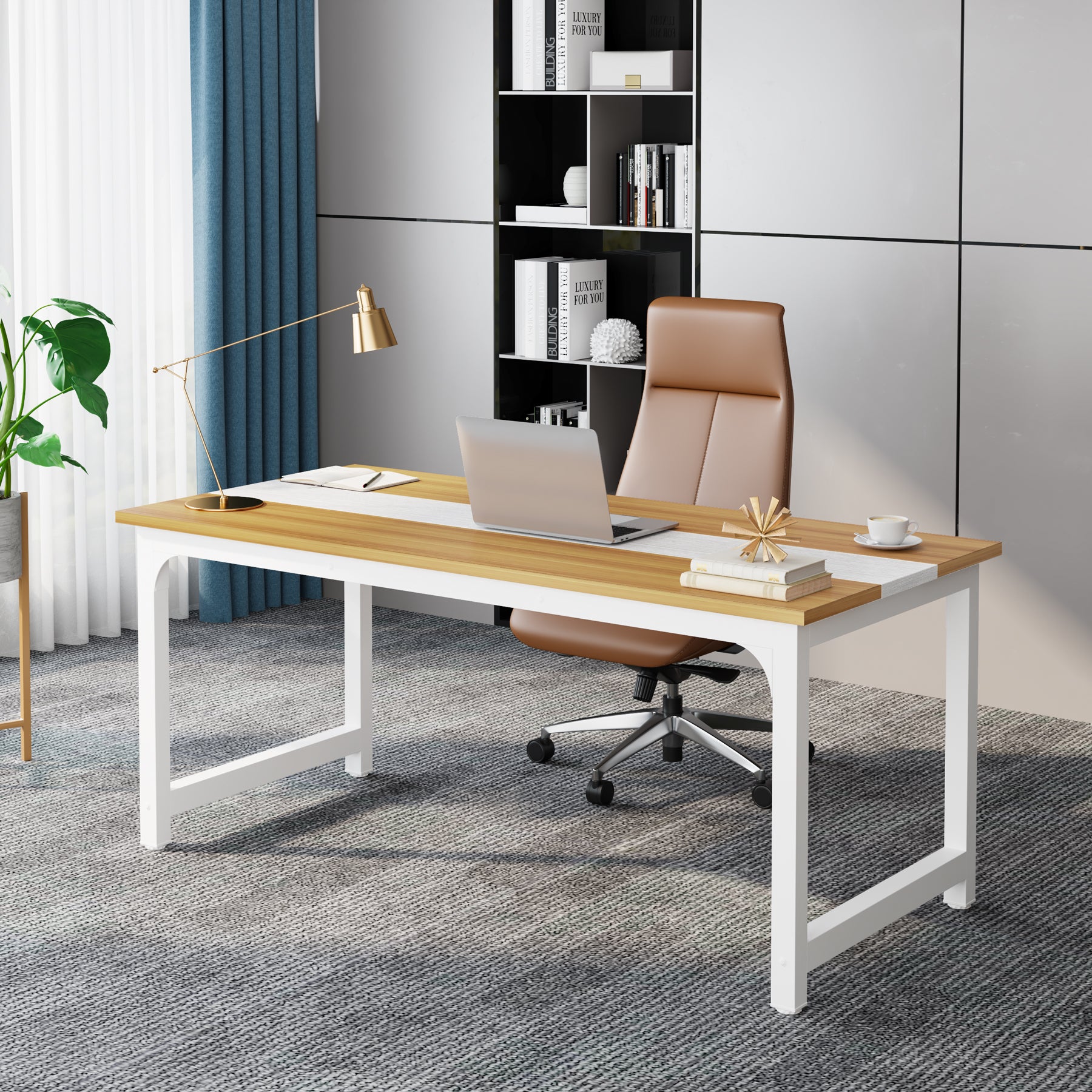 Simple Conference Table, Rectangular Meeting Table Computer Desk