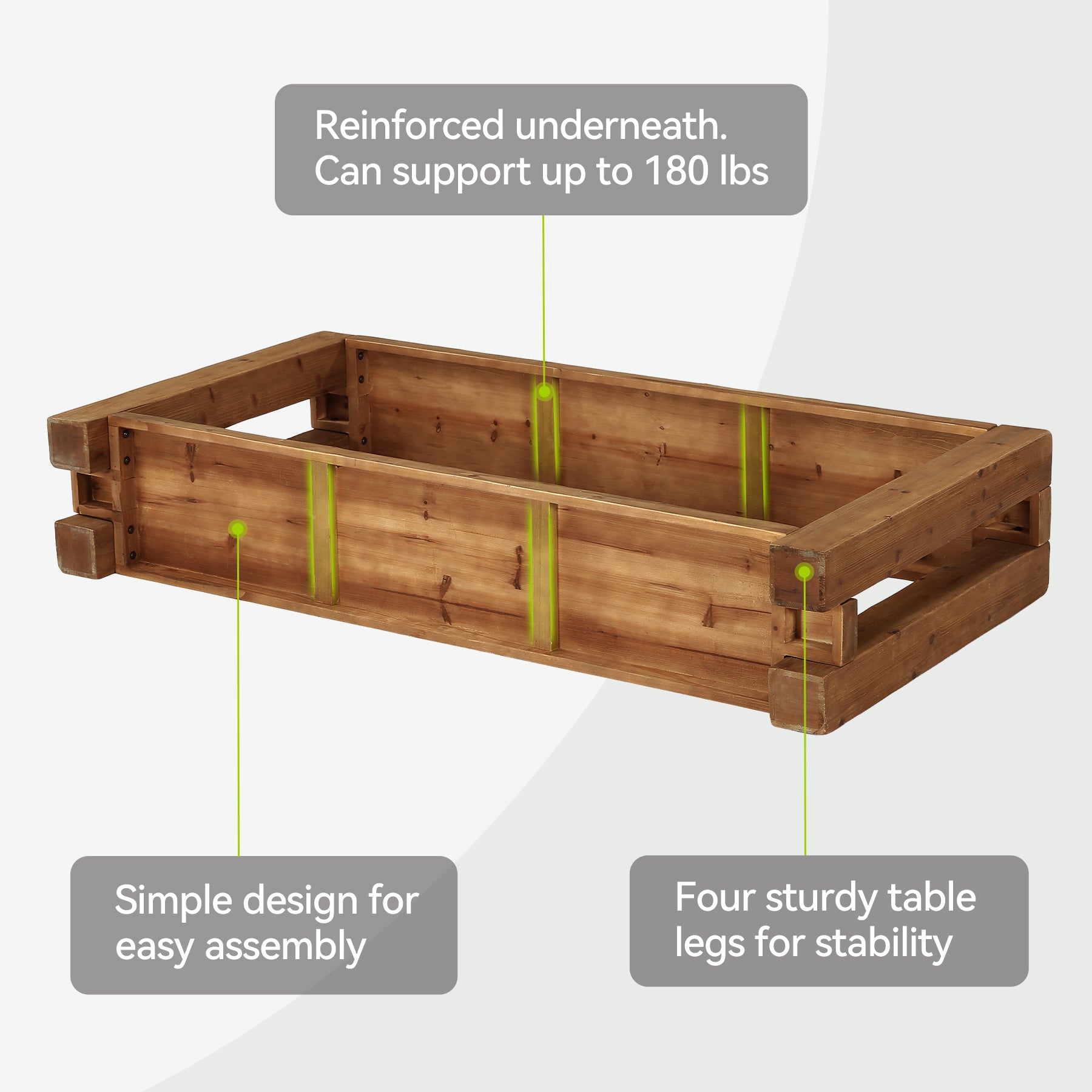 63" Solid Wood Console Table with Storage Shelf, Farmhouse Entryway Sofa Table for Hallway & Living Room
