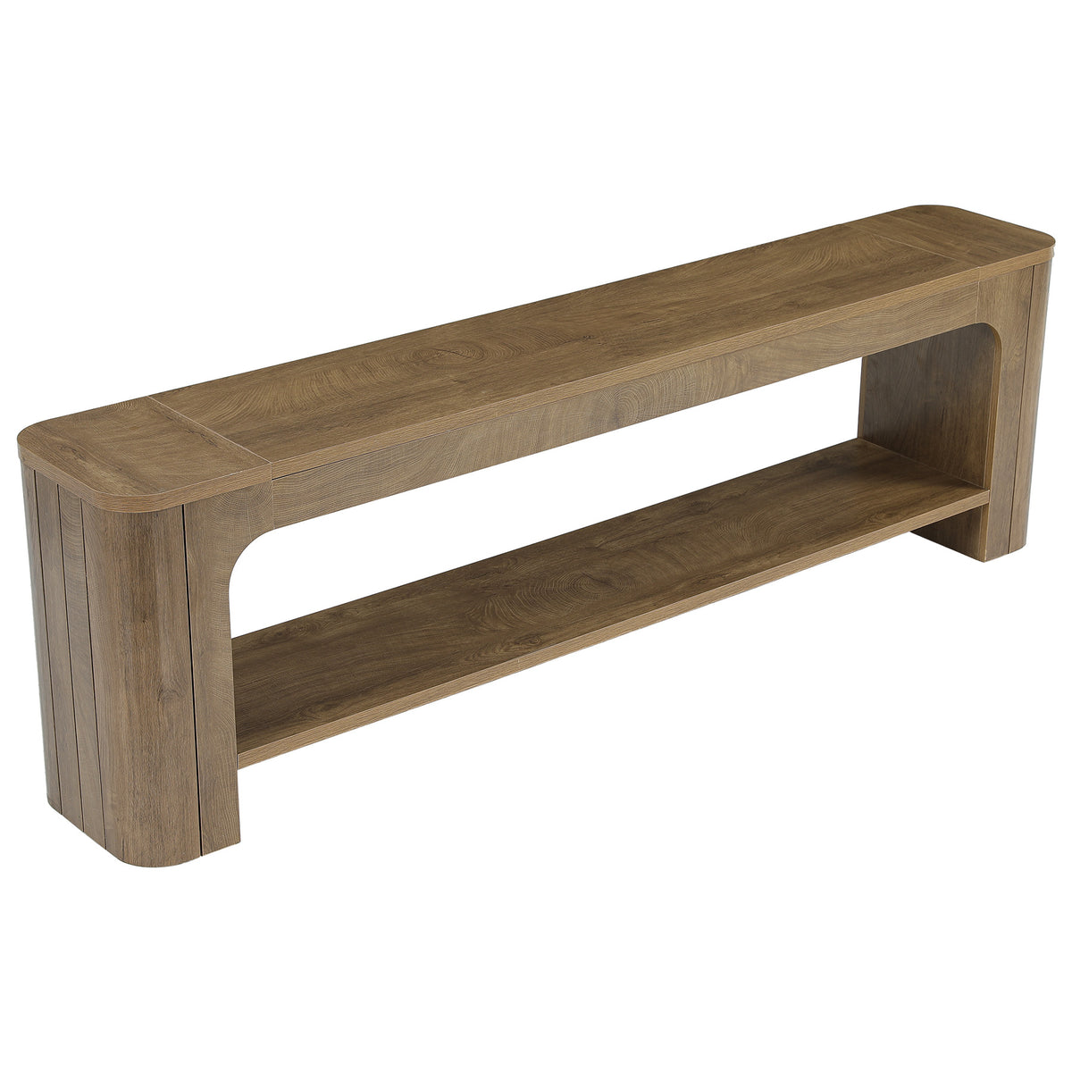 78.7" TV Stand for TVs Up to 80", Rustic Entertainment Center with  Open Shelf for Living Room