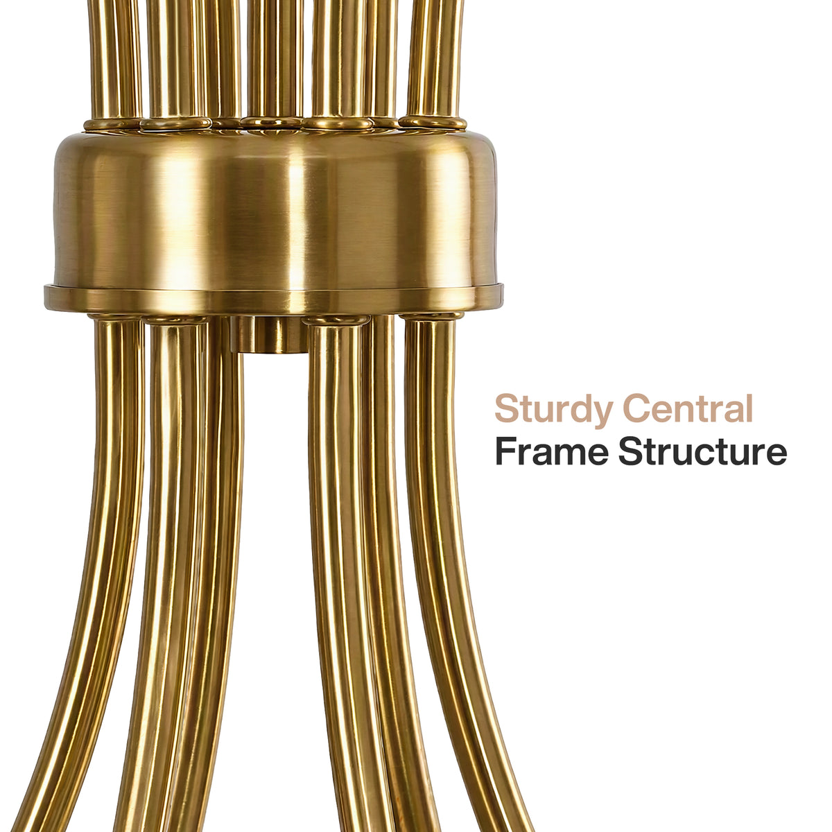 12-Light 45.5" Gold Chandelier, Modern Farmhouse Pendant Lighting