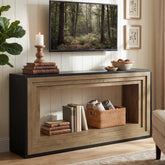 63" TV Stand for 65" TV, Entertainment Center with Open Bottom Shelf for Living Room 3