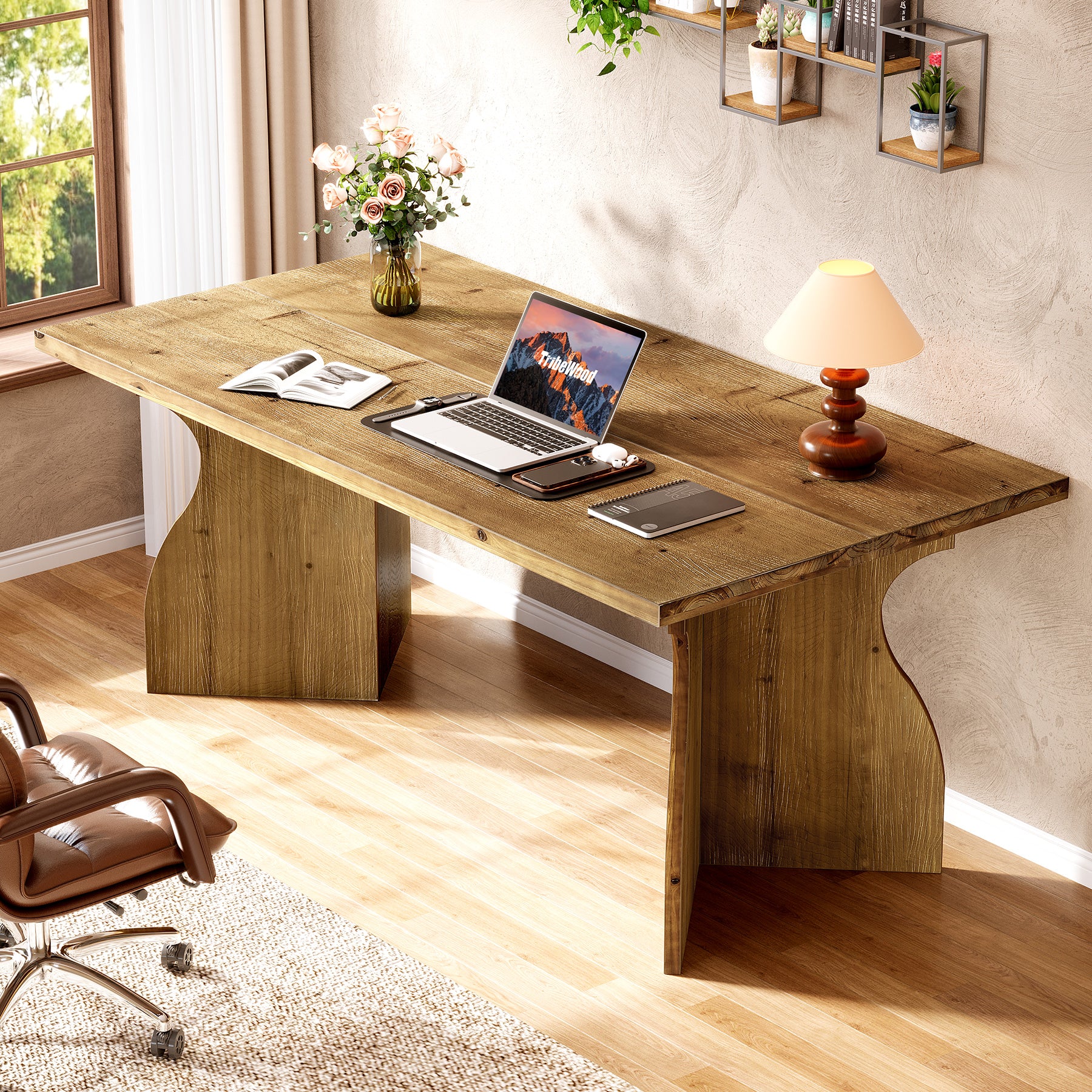 Solid Wood Executive Desk, 63