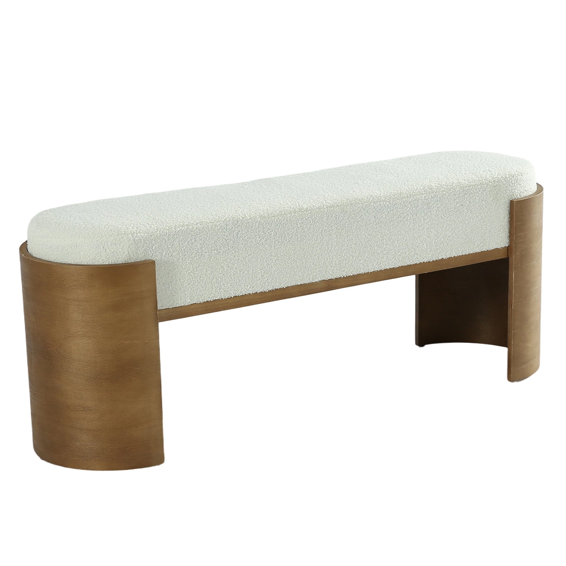 47.2" Solid Wood Entryway Bench, Upholstered End of Bed Bench for Bedroom