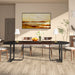 70.86" Oval Dining Table, Modern Kitchen Table for for 6-8 People Tribesigns