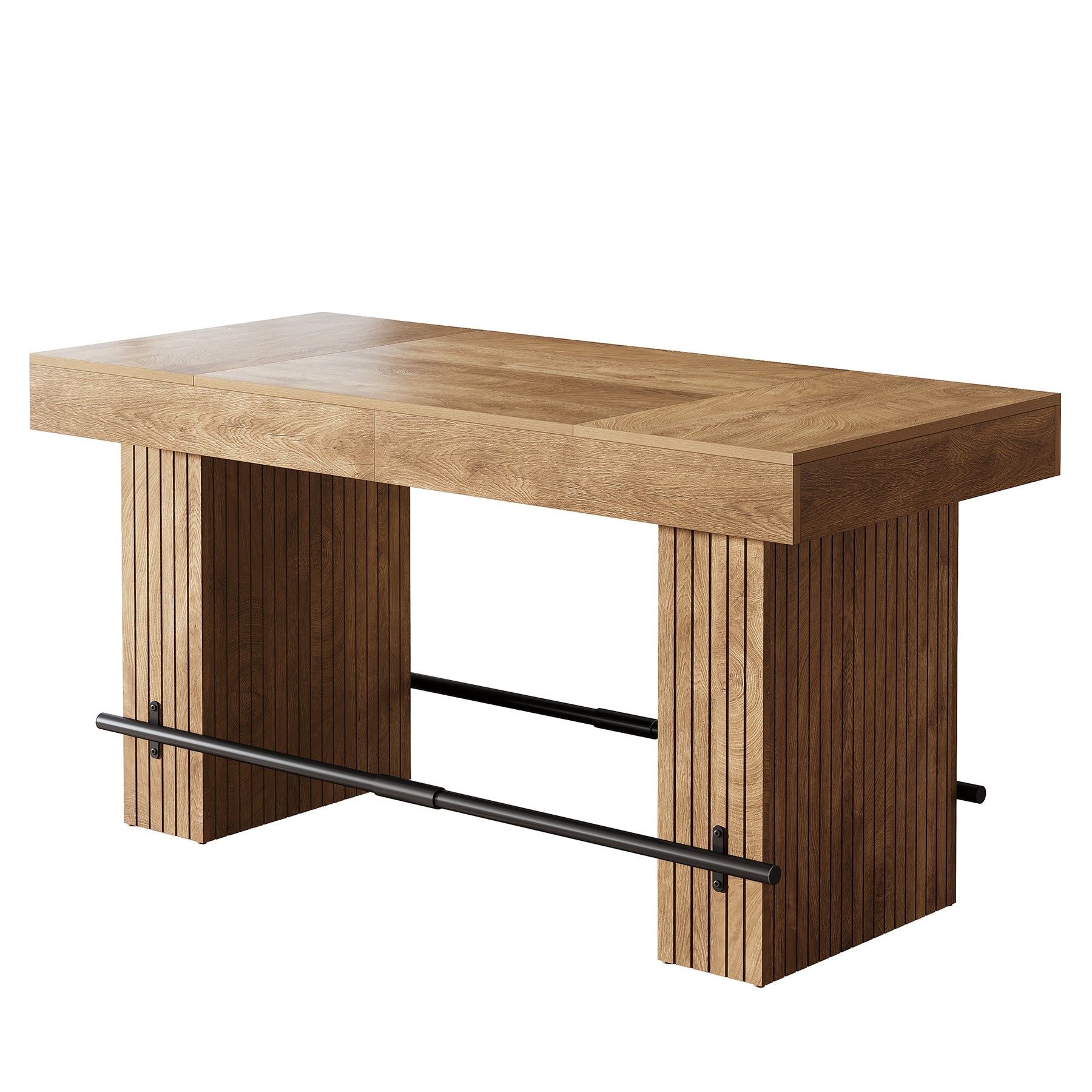 62.2" Bar Table, Industrial Counter Height Pub Dining Table
