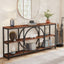 70.9" Console Table, Narrow Sofa Table with 3 Tier Storage Shelves