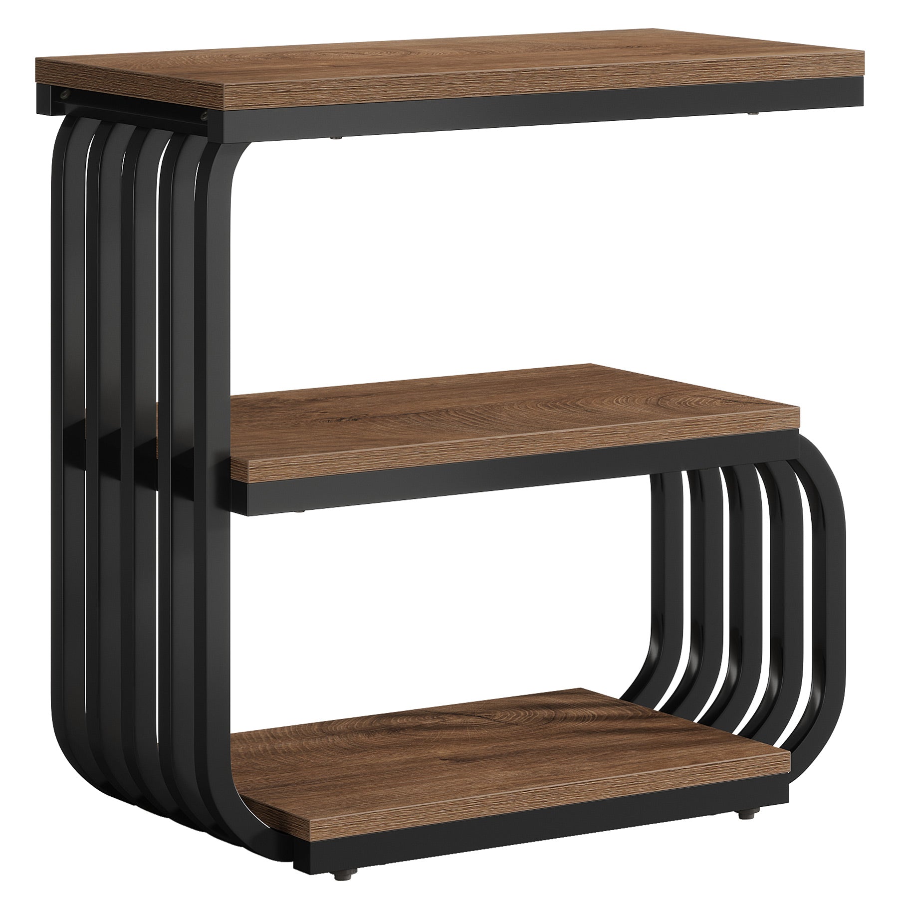 3 Tier End Table, Vintage Side or Bedside Stand for Living Room