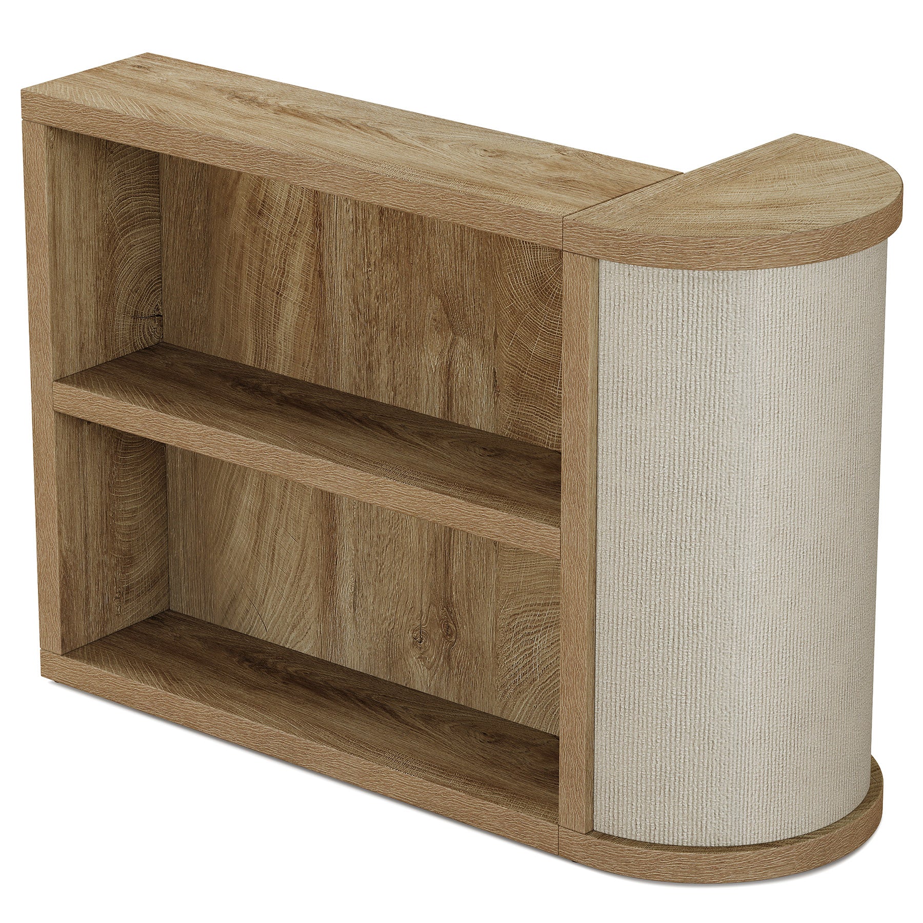 3-Tier End Table, Narrow Sofa Side Table with Reversible Cat Scratcher for Living Room