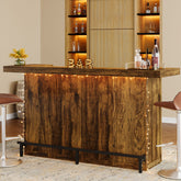 70.9" Bar Table, Modern Liquor Cabinet with 4-Tier Storage Shelves 3
