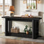 63" Console Table, 2-Tier Farmhouse Entryway Sofa Table