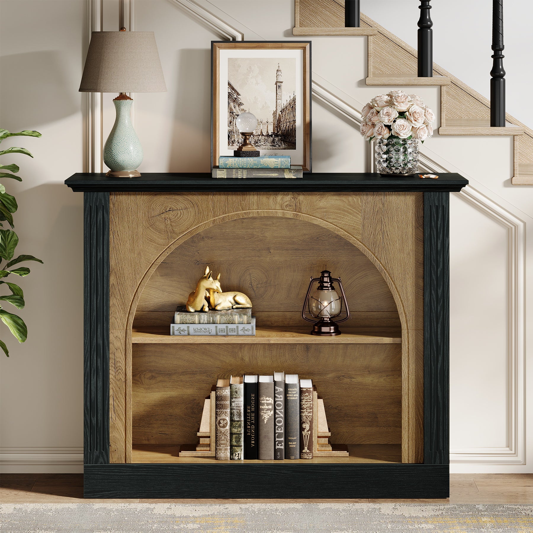 3-Tier Console Table, 43.3" Sofa Entryway Table with Storage