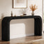 70.8" Console Table, Solid Wood Sofa Table with Curved Corners