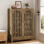 6-Tier Shoe Cabinet, Entryway Shoe Storage Rack with Airy Doors