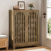 6-Tier Shoe Cabinet, Entryway Shoe Storage Rack with Airy Doors 3