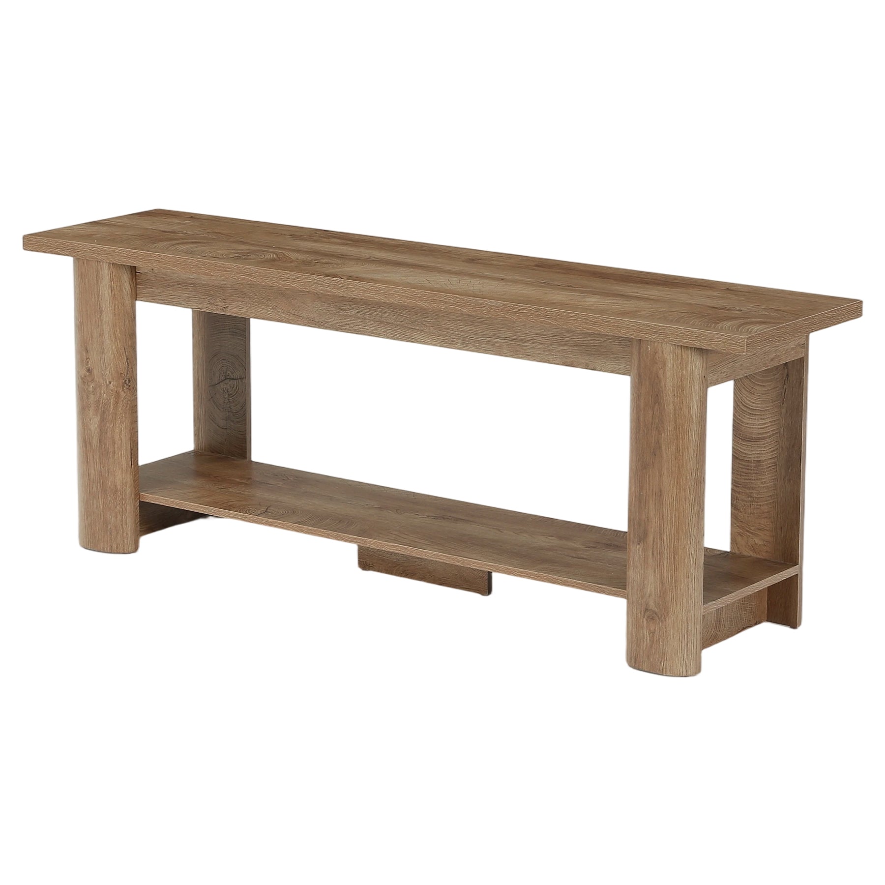 Farmhouse TV Stand for up to 65" TVs, Rustic Entertainment Center with 2-Tier Open Storage