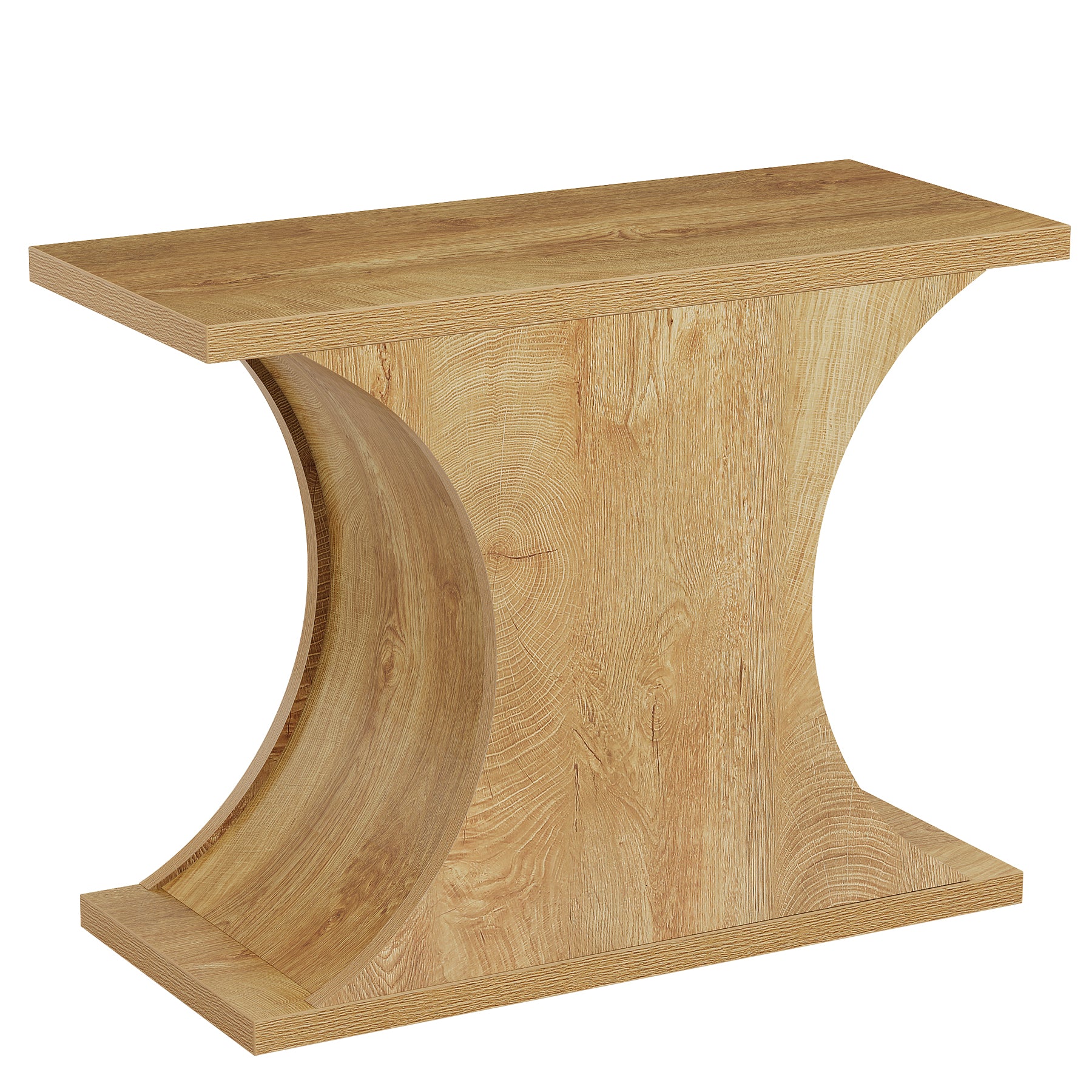 31.5" End Table, Rectangle Side Table with Hourglass Base