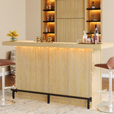 70.9" Bar Table, Modern Liquor Cabinet with 4-Tier Storage Shelves 3