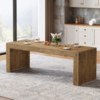 78.7" Rectangular Dining Table, Farmhouse Kitchen Dinner Table for 6-8