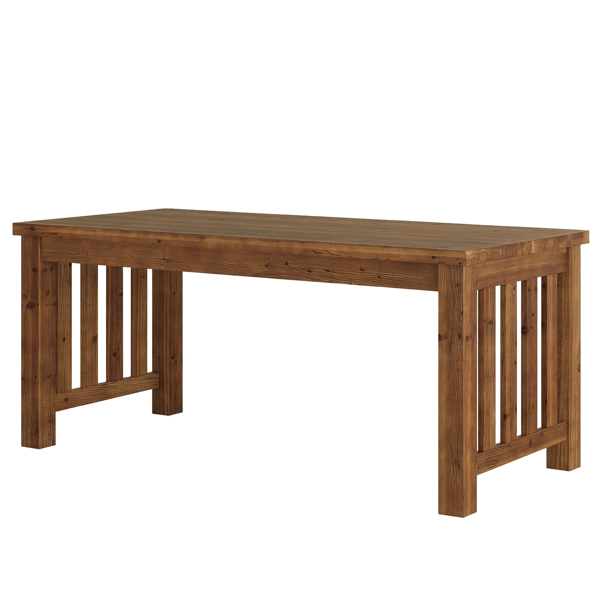 63" Farmhouse Solid Wood Dining Table for 4-6, Sturdy Legs, Kitchen Table
