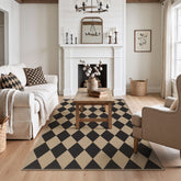 3x5/5x7 Checkered Easy Jute Area Rug#Pattern_Diamond pattern 3