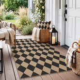 3x5/5x7 Checkered Easy Jute Area Rug#Pattern_Diamond pattern 3