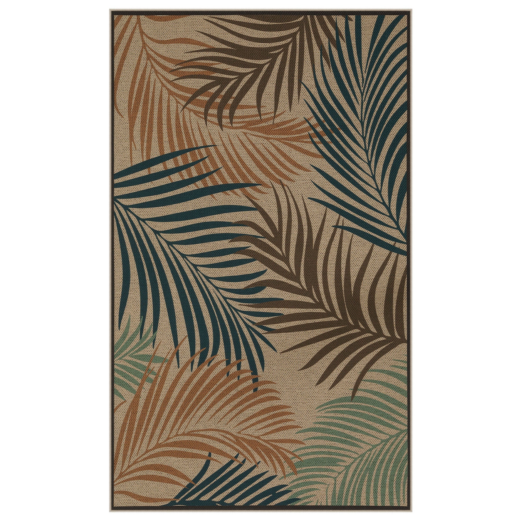 3x5/5x7 Easy Jute Washable Indoor Outdoor Patio Rug, Boho Coastal Non-Slip Living Room Area Carpet for Entryway Porch, Oeko-Tex Certified