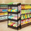 4-Tier Retail Display Rack, Wooden Snack Candy Rack Storage Shelf Organizer