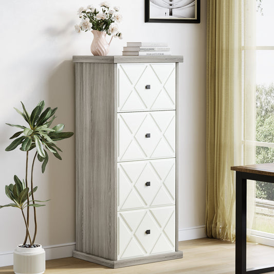 4 - Drawer File Cabinet, Vertical Storage Filing Cabinet Tribesigns