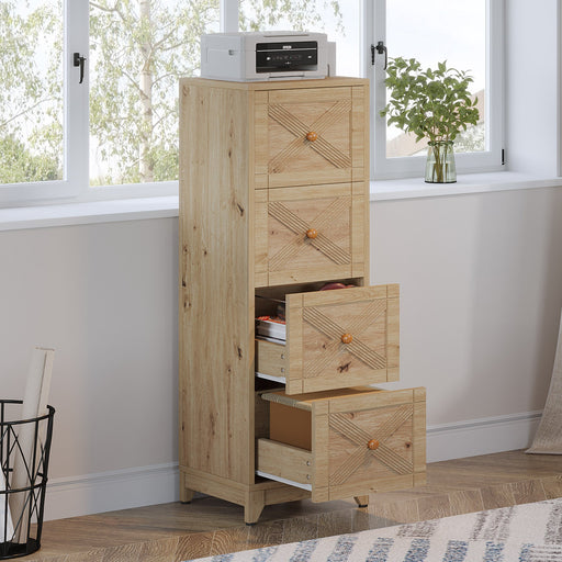 4 - Drawer File Cabinet, Vertical Wood Filing Cabinet Tribesigns