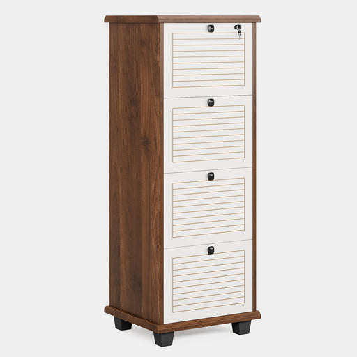4 - Drawer File Cabinet, Vertical Wood Filing Cabinet Storage Cabinet Tribesigns