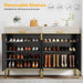 4 - Tier Shoe Cabinet, Modern Shoe Rack Storage Organizer with Drawers Tribesigns