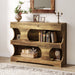 41" Console Table, Farmhouse Entryway Table Sofa Table with 3 - Tier Shelves Tribesigns