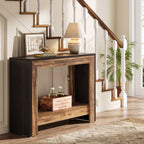 41" Console Table, Farmhouse Hallway Table Sofa Table with Open Storage Tribesigns