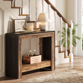 41" Console Table, Farmhouse Hallway Table Sofa Table with Open Storage Tribesigns 3