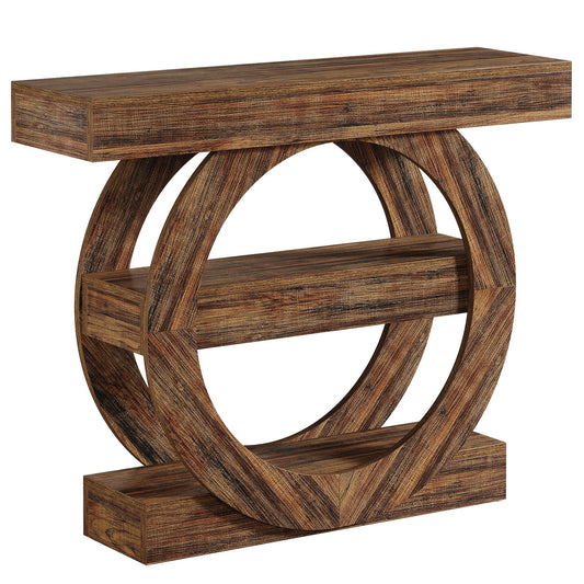 41.3" Console Table, 3 - Tier Sofa Hallway Table with Storage Shelves Tribesigns