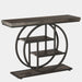 41.3" Console Table, Industrial 4 - Tier Sofa Entryway Table with Circle Base Tribesigns