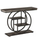 41.3" Console Table, Industrial 4 - Tier Sofa Entryway Table with Circle Base Tribesigns