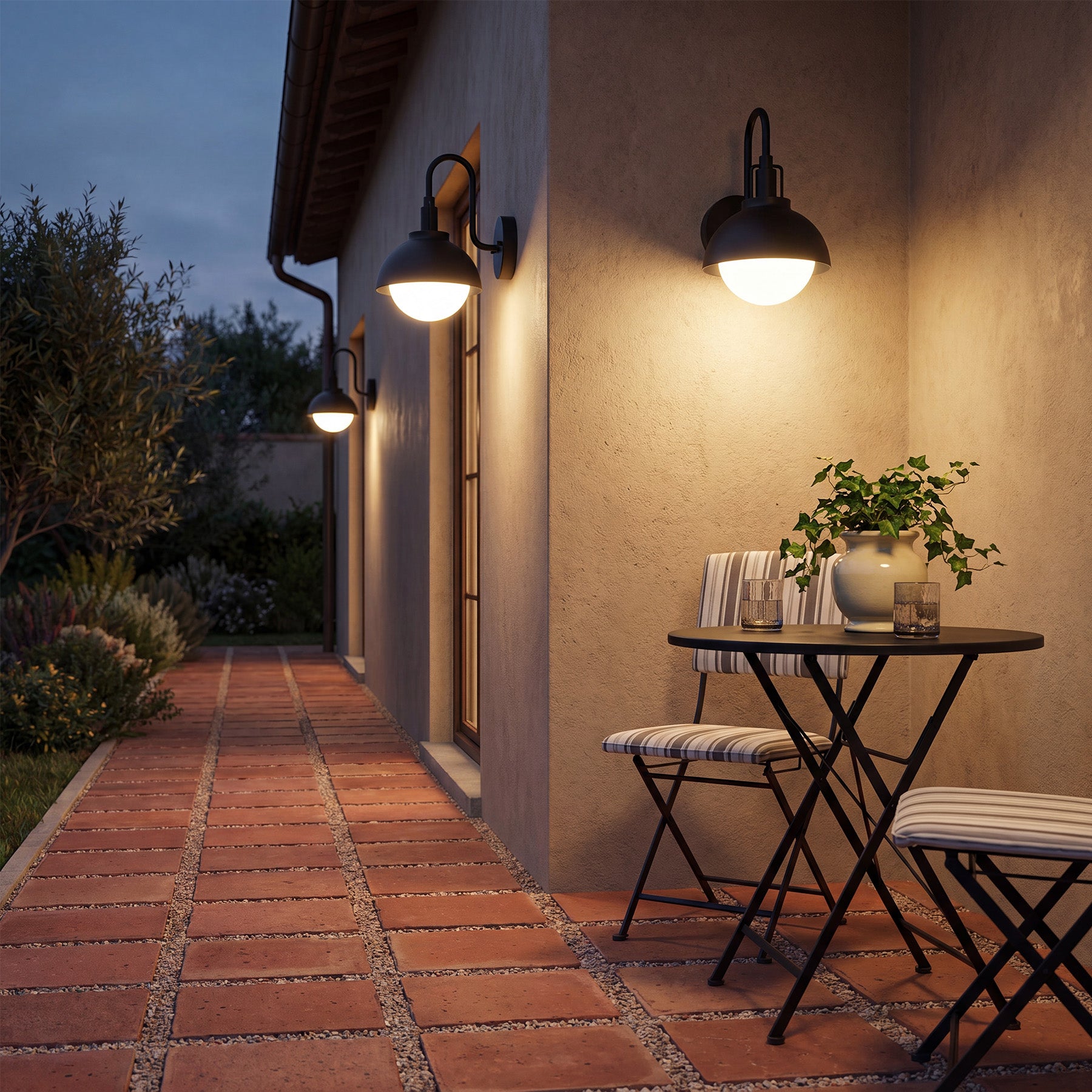 Outdoor Wall Sconce, Waterproof Exterior Wall Light Fixture for Porch, Patio, Entryway