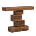 42" Console Table, Wood Sofa Table Accent Table with Geometric Base Tribesigns