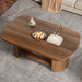 45" Coffee Table, Modern Oval 2 - Tier Center Table With Storage Tribesigns